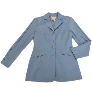 Giorgio Fiorlini Collection Blazer Jacket Light Blue Size 10 Stretch Spandex